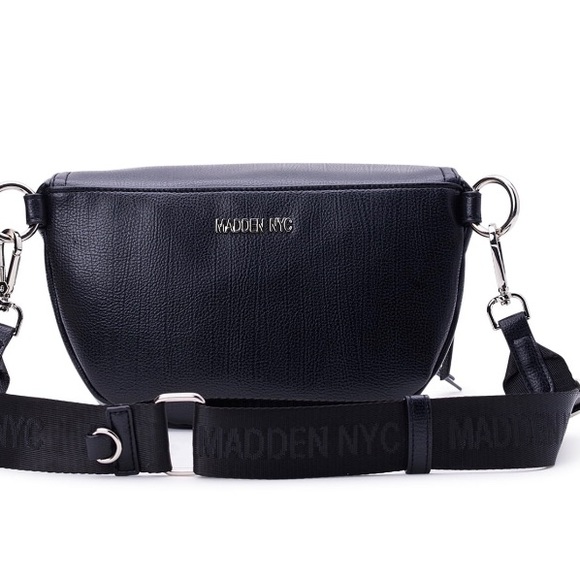 Madden NYC Women's Crystal Fanny Pack Crossbody, Black - Picture 2 of 5